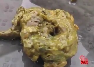 Horny Japanese female enjoys shitting in public