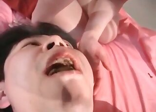 Cute chick from Japan and her submissive boyfriend