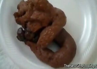 Superb gaping by a leggy girl that loves scat