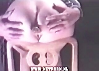 Super vintage clip of a woman shitting on camera