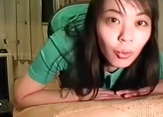 Stripping video of a Japanese teen slut